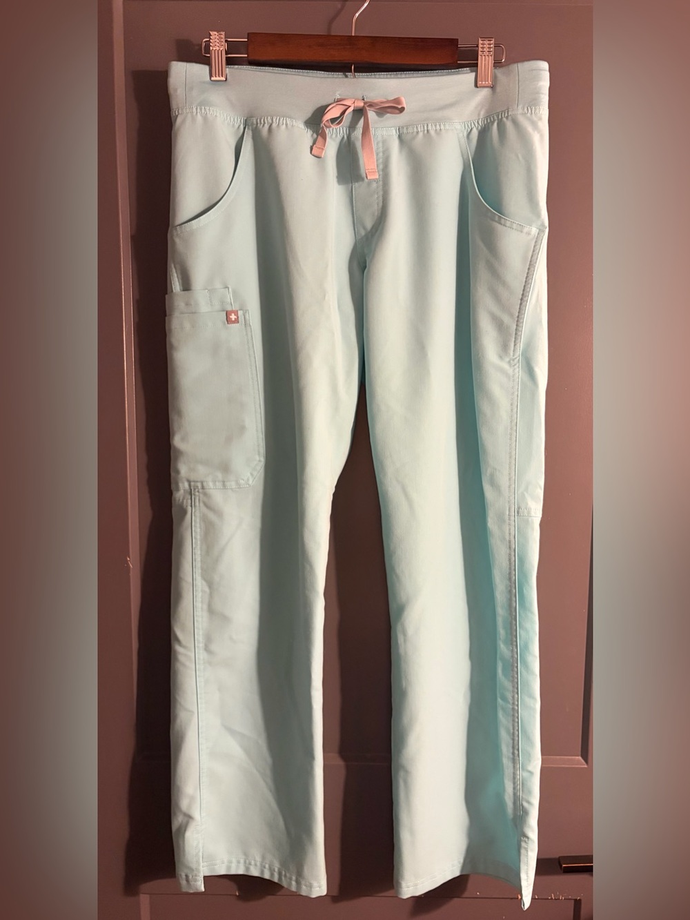 Figs Yola Seaglass Teal Scrub Pants Medium Petite Limited Edition Figs Pants
